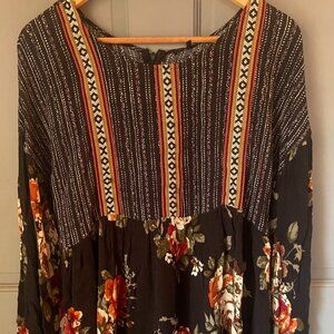 Miss Me Zipper Back Blouse